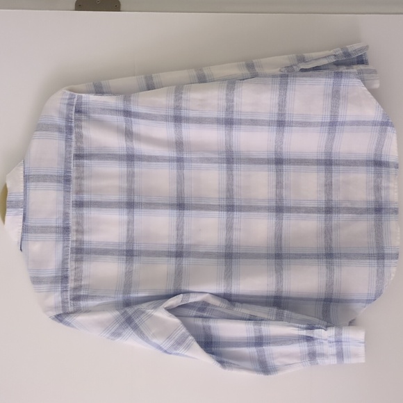 Frank & Eileen Relaxed Button Up Oversized Blue Striped Shirt Minimalist Coastal - Picture 5 of 7